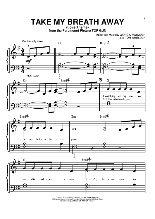 Take My Breath Away (Love Theme)