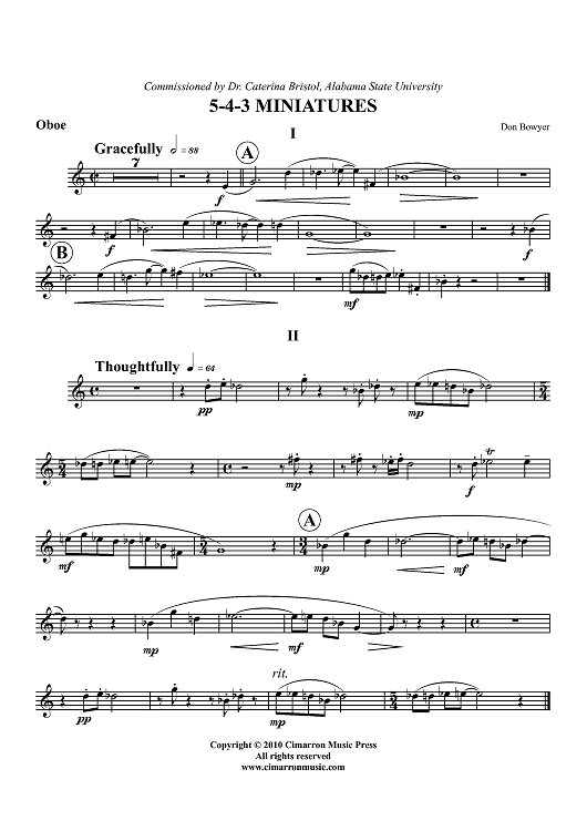 5-4-3 Miniatures - Oboe