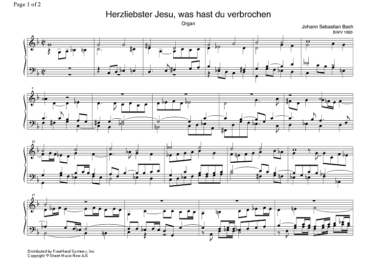 Herzliebster Jesu, was hast du verbrochen BWV 1093