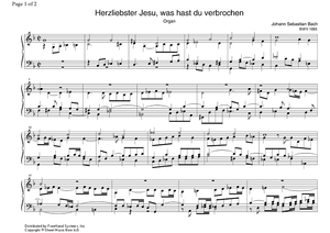 Herzliebster Jesu, was hast du verbrochen BWV 1093