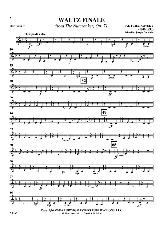 Waltz Finale from The Nutcracker, Op. 71 - Horn 4 in F
