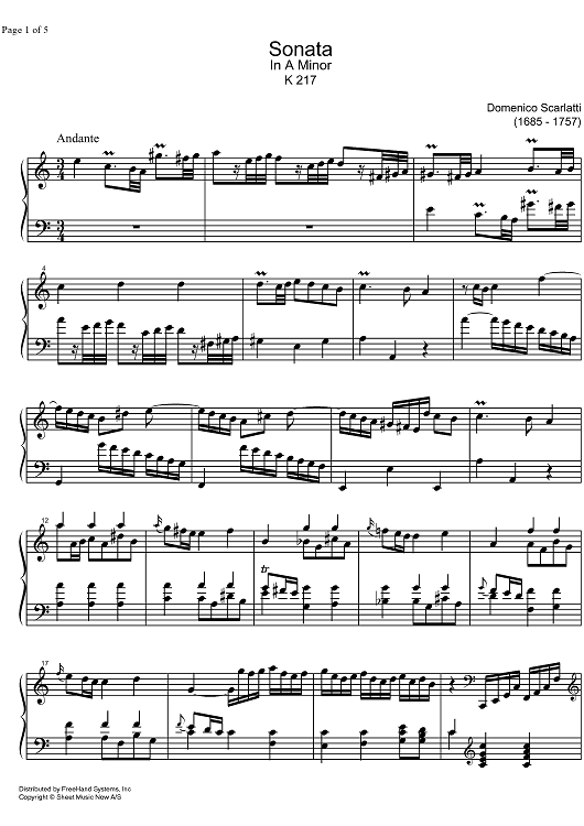 Sonata a minor K217