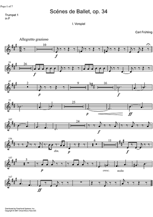 Scènes de Ballet Op.34 - Trumpet 1