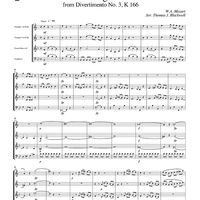 Allegro from Divertimento No. 3, K 166 - Score