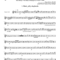 Two Madrigals, Vol. 9 - from Morley's "First Book of Madrigals to 4 Voices" (1594) - Trumpet 2 in Bb