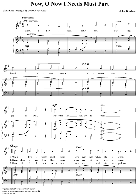 Now, O Now I Needs Must Part