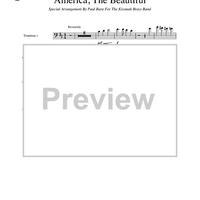 America, The Beautiful - Trombone 1