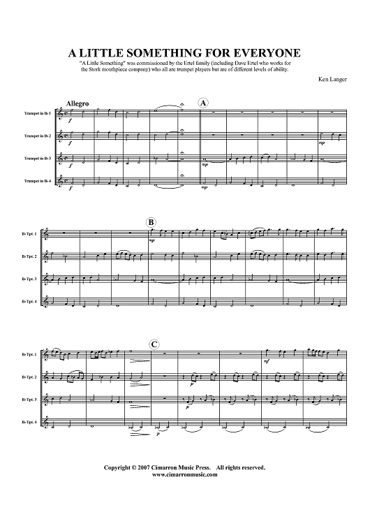 A Little Something for Everyone - Score