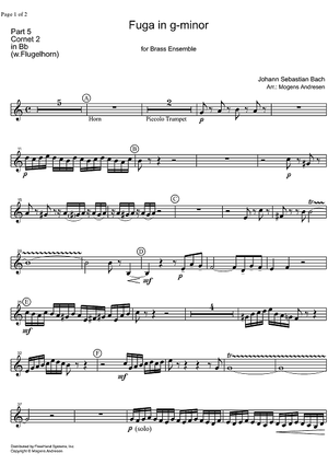 Fugue g minor BWV 578 - B-flat Cornet 5
