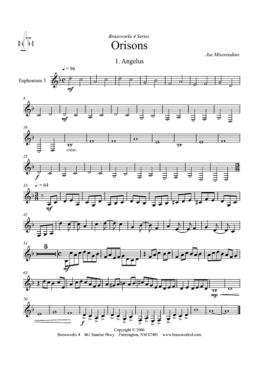 Orisons - Euphonium 3 TC