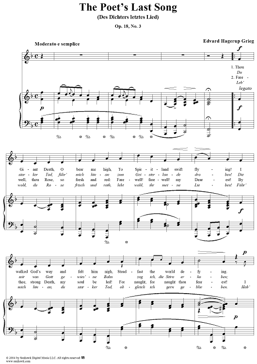 The Poet's Last Song, Op. 18, No. 3