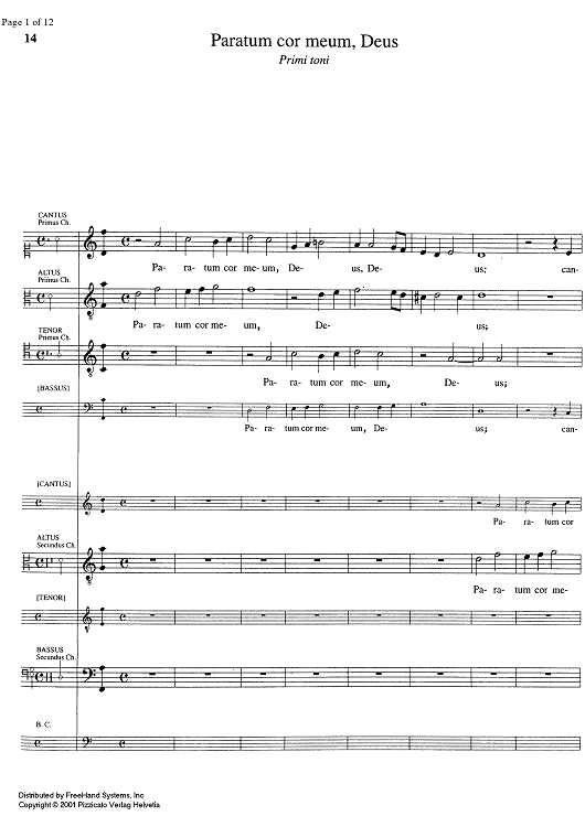 Paratum cor meum, Deus