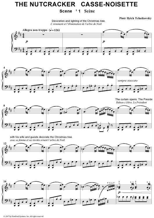 The Nutcracker. Scene No. 1. Decoration of the Christmas Tree