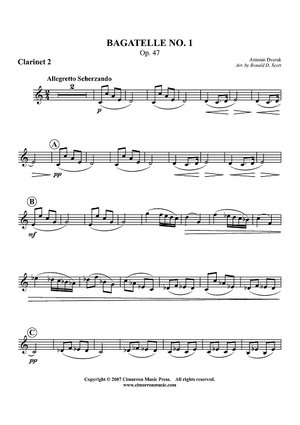 Bagatelle No. 1 - Clarinet 2 in B-flat