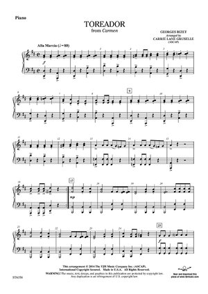 Toreador (from Carmen) - Piano