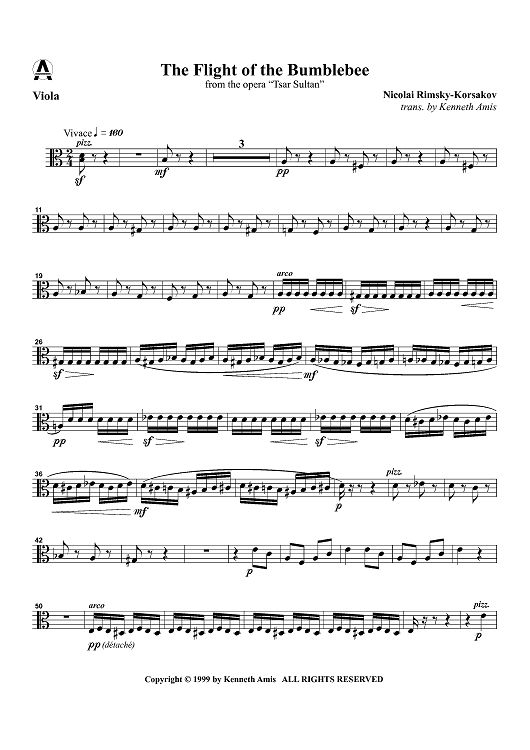 The Flight of the Bumblebee from the opera "Tsar Sultan" - Viola