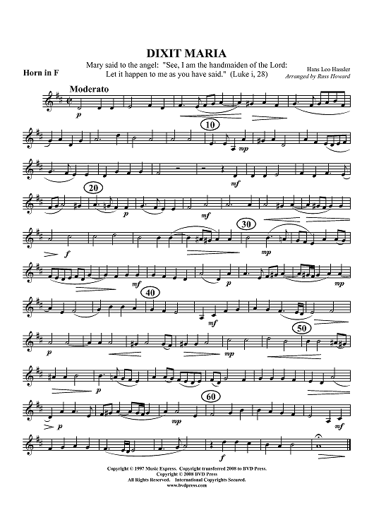 Dixit Maria - Horn