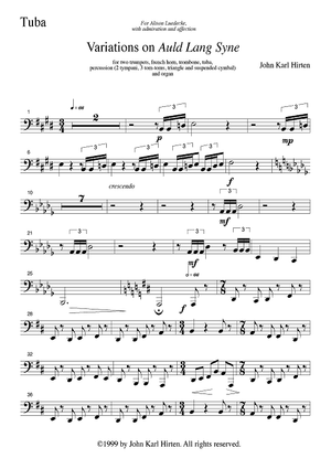 Variations on Auld Lang Syne - Tuba