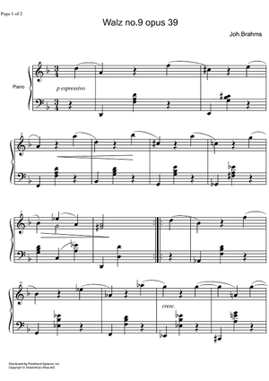 Waltz Op.39 No. 9