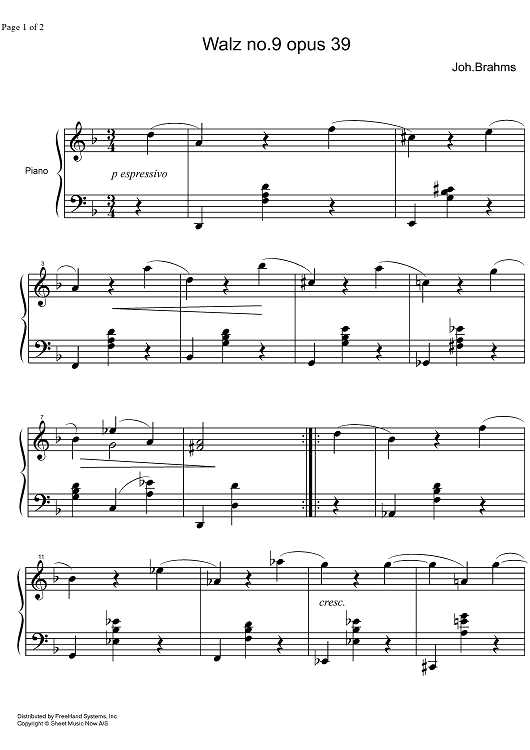 Waltz Op.39 No. 9