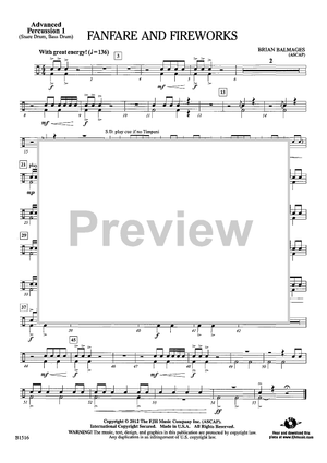Fanfare and Fireworks - Advanced Percussion 1