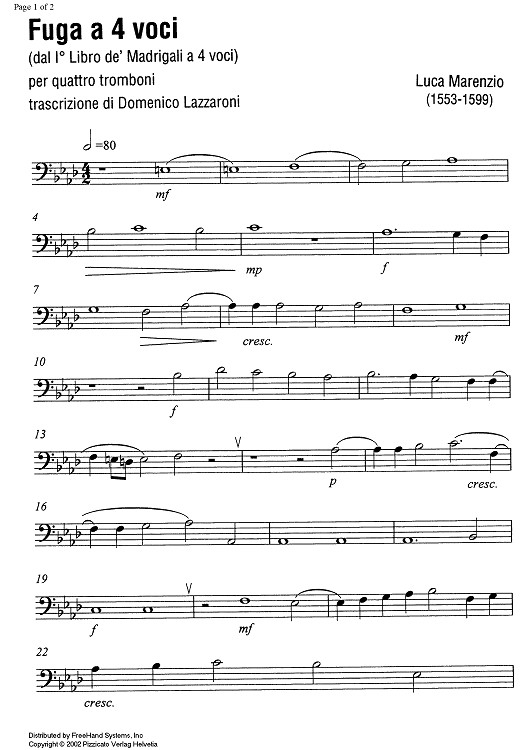 Fuga a 4 voci - Trombone 3