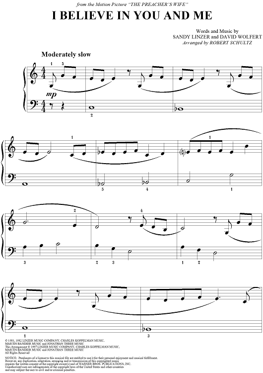 I Believe in You and Me