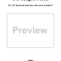"Kamt ihr hier her, mit euren Liedern", No. 10 from "Des Sängers Fluch", Op. 139