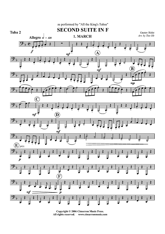 Second Suite in F - Tuba 2