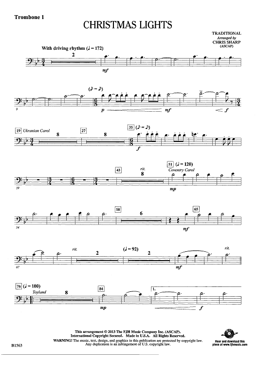 Christmas Lights - Trombone 1