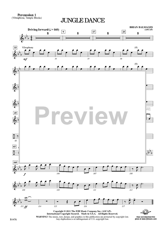 Jungle Dance - Percussion 1