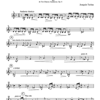 Tango - de Tres Danzas Andaluzas, Op. 8 - Part 2 Flute, Oboe or Violin
