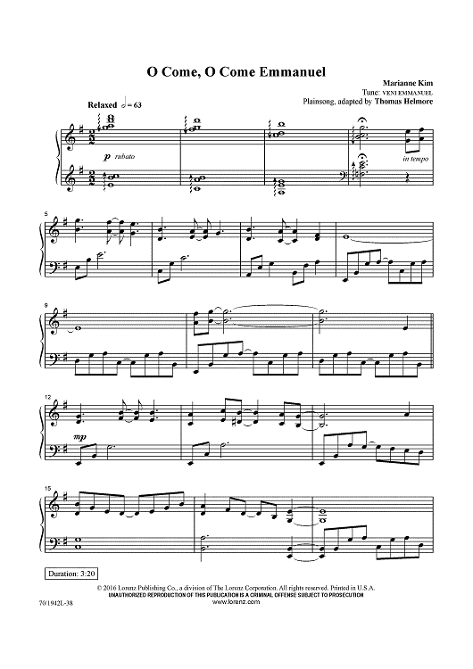 O Come, O Come, Emmanuel