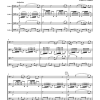 Serenade for Cello Quartet - Score