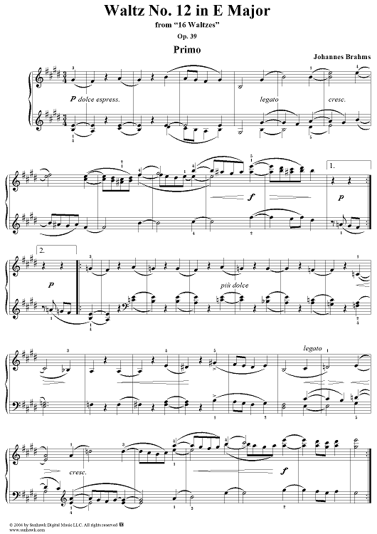 Waltz No. 12 in E Major