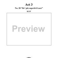 Recitative and Aria: De' più superbi il core, No. 20 from "Lucio Silla", Act 3 - Full Score