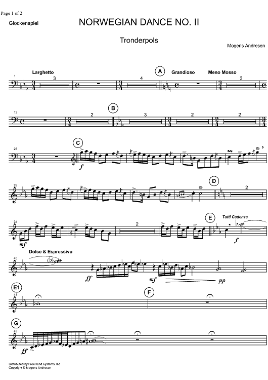 Norwegian Dance No. 2 - Glockenspiel