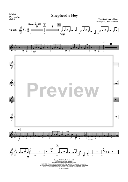 Shepherd’s Hey - Mallet Percussion