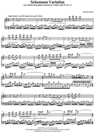 Schumann Variation (on a theme from piano concerto in A minor, Op