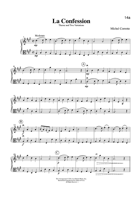 La Confession - Theme and Two Variations