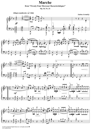 Marche, No. 21 from "Twenty Four Morceau Characteristiques", Op. 36