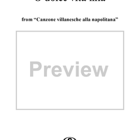O dolce vita mia, from "Canzone villanesche alla napolitana" (Venice, 1545)