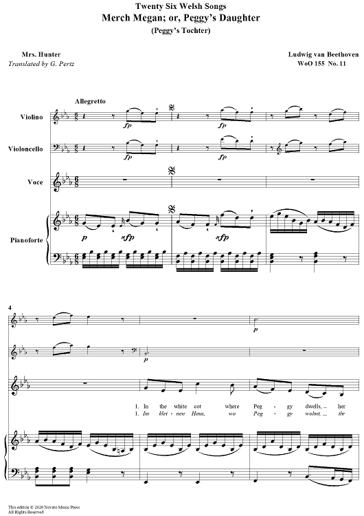 Merch Megan; or, Peggy’s Daughter - from 26 Welsh Songs