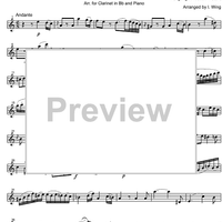 Ach, Ich fühl's, es ist Verschwunden from Die Zauberflöte KV620 - Clarinet in B-flat