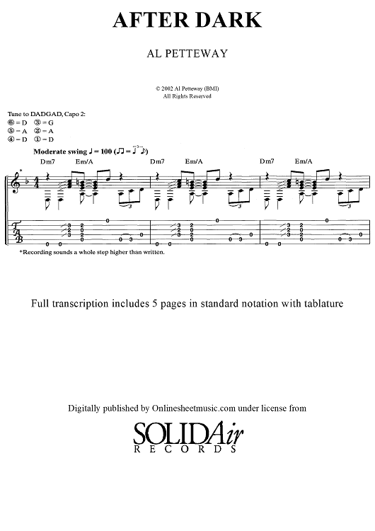 After Dark (With Embedded Audio)