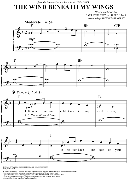 The Wind Beneath My Wings