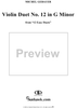 Violin Duet No. 12 in G Minor from "Twelve Easy Duets", Op. 10 - Violin 2