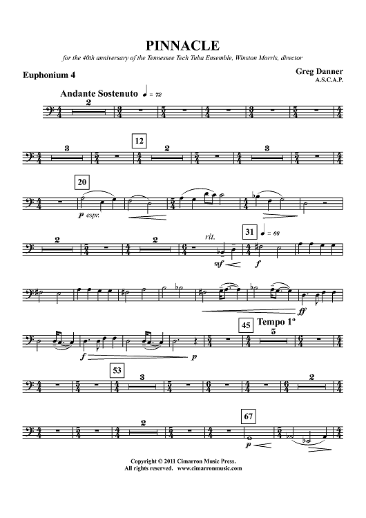Pinnacle - Euphonium 4 BC/TC