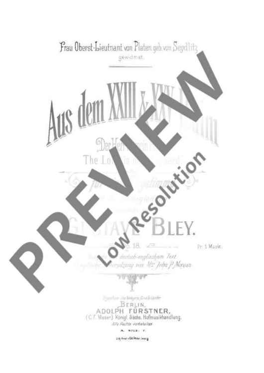 Text adapted from Psalms XXIII & XXV