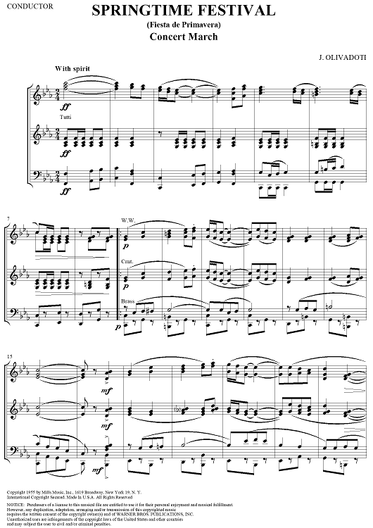 Springtime Festival - Condensed Score